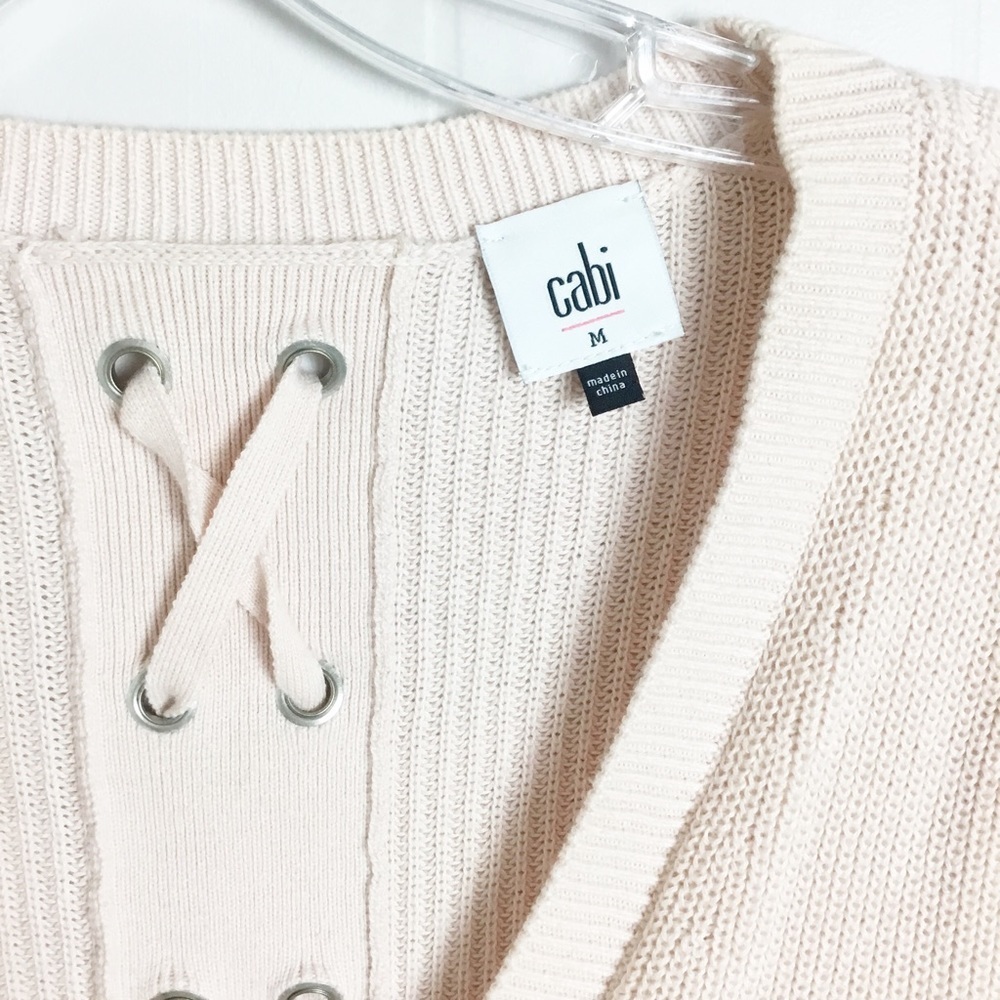 Cabi Light Pink Cardigan Sweater Size M - Picture 3 of 5